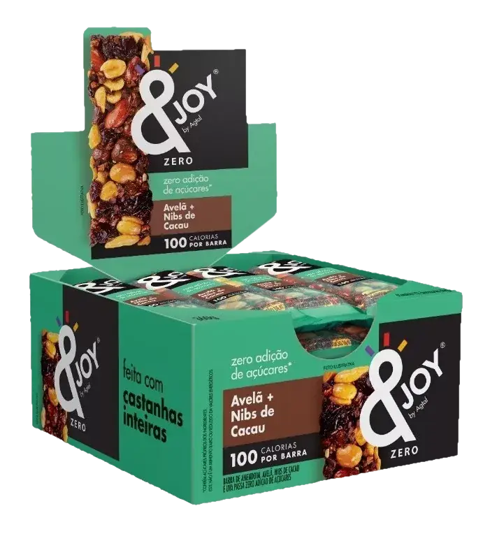MIXED NUTS &JOY AGTAL 12 x 25g - ZERO AÇÚCAR AVELÃ E NIBS CACAU