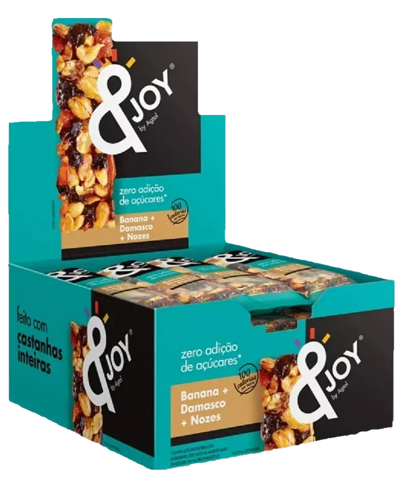 MIXED NUTS &JOY AGTAL 12 x 25g - ZERO AÇÚCAR BANANA DAMASCO E NOZES