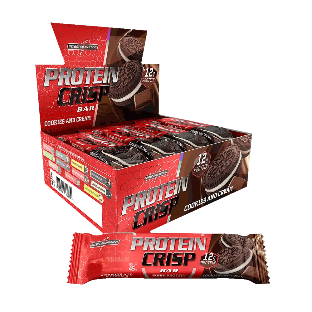 Protein Crisp Bar 12x45g Cookies and Cream