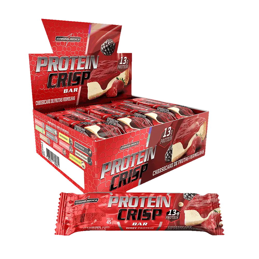 Protein Crisp Bar 12x45g Frutas Vermelhas