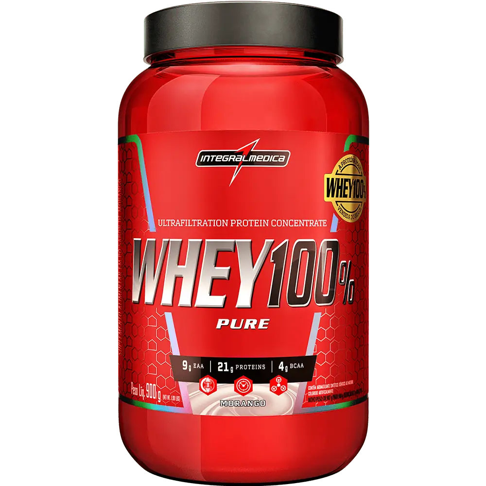 Whey Concentrado 100% Pure POTE 907g Morango