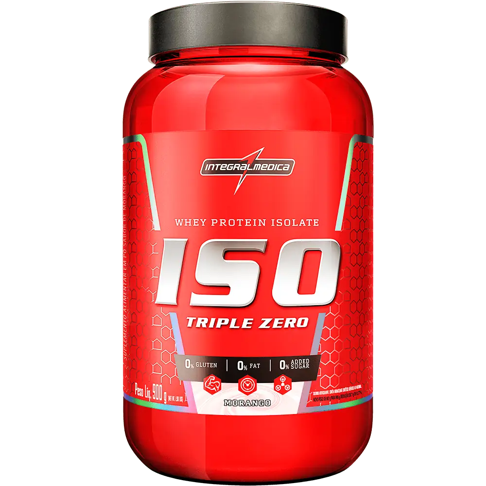 Whey Isolado Iso Triple 900g Morango