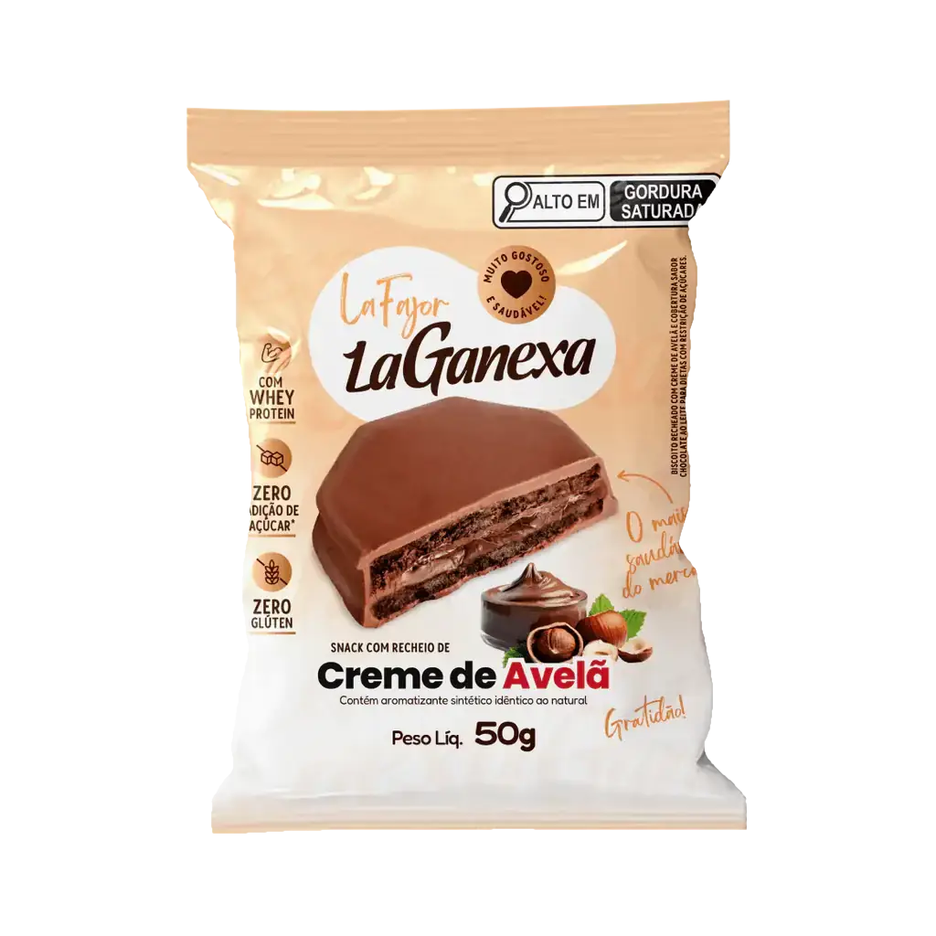 La Ganexa Alfajor La Fajor 12 x 50g - Avelã