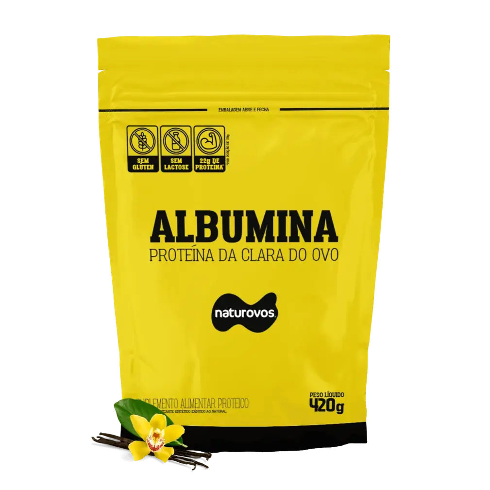 NATUROVOS ALBUMINA SABOR BAUNILHA 420G
