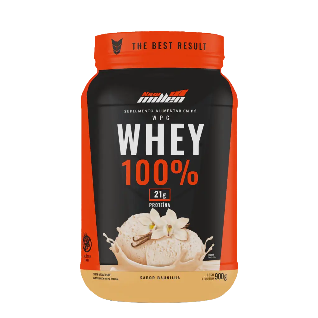 WHEY 100% CONCENTRADO 900G - BAUNILHA - POTE