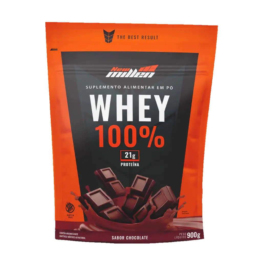 WHEY 100% CONCENTRADO 900G - CHOCOLATE - REFIL