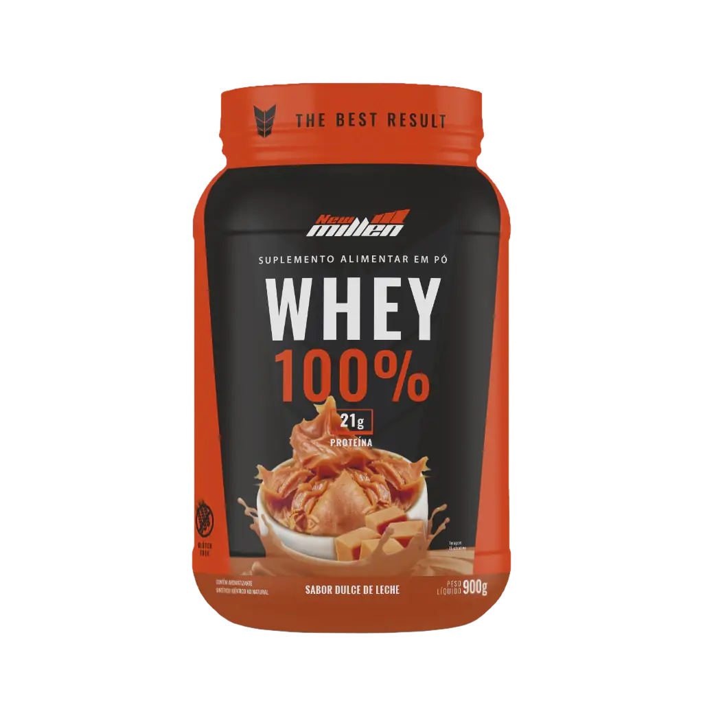 WHEY 100% CONCENTRADO 900G - DOCE DE LEITE - POTE