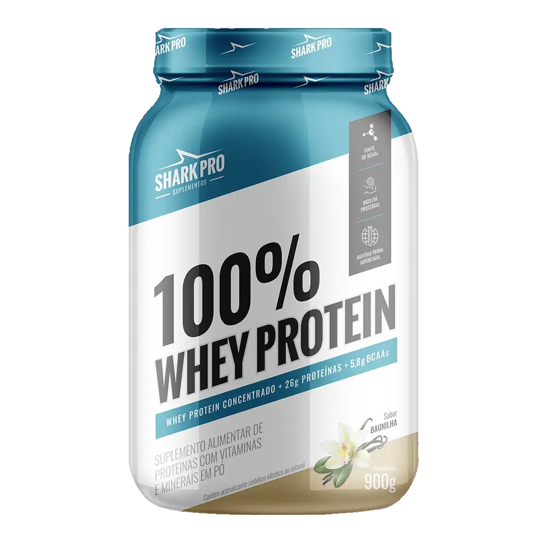 SHARK Whey Concentrado POTE 900g - Baunilha