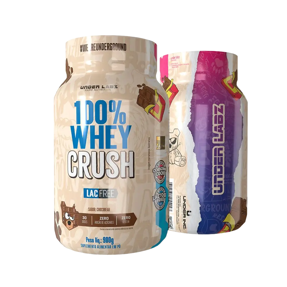 WHEY 100% CRUSH 900g - ZERO LACTOSE - CHOCOBEAR
