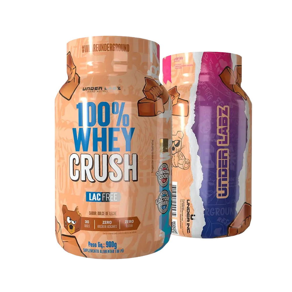 WHEY 100% CRUSH 900g - ZERO LACTOSE - DOCE DE LEITE