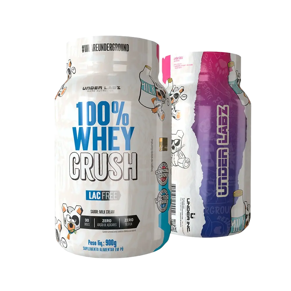 WHEY 100% CRUSH 900g - ZERO LACTOSE - MILK CREAM