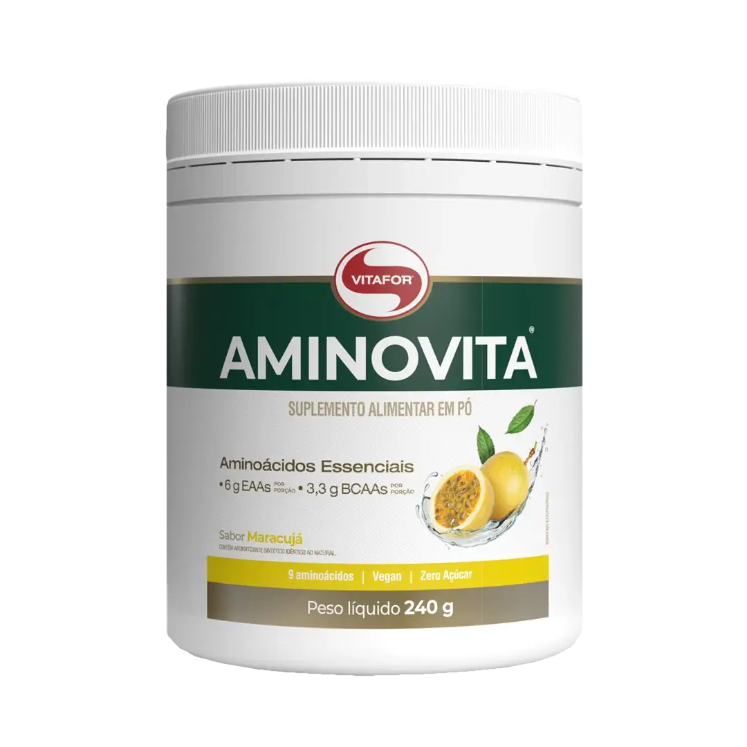 AMINOVITA 240G MARACUJA - AMINOACIDOS ESSENCIAIS
