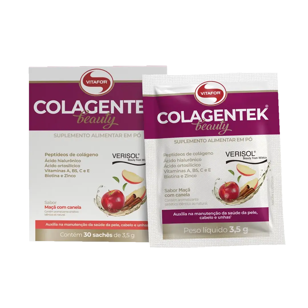 COLAGENTEK BEAUTY 30 SACHES 3,5G COLAGENTEK BEAUTY 30 SACHES 3,5G MAÇÃ COM CANELA