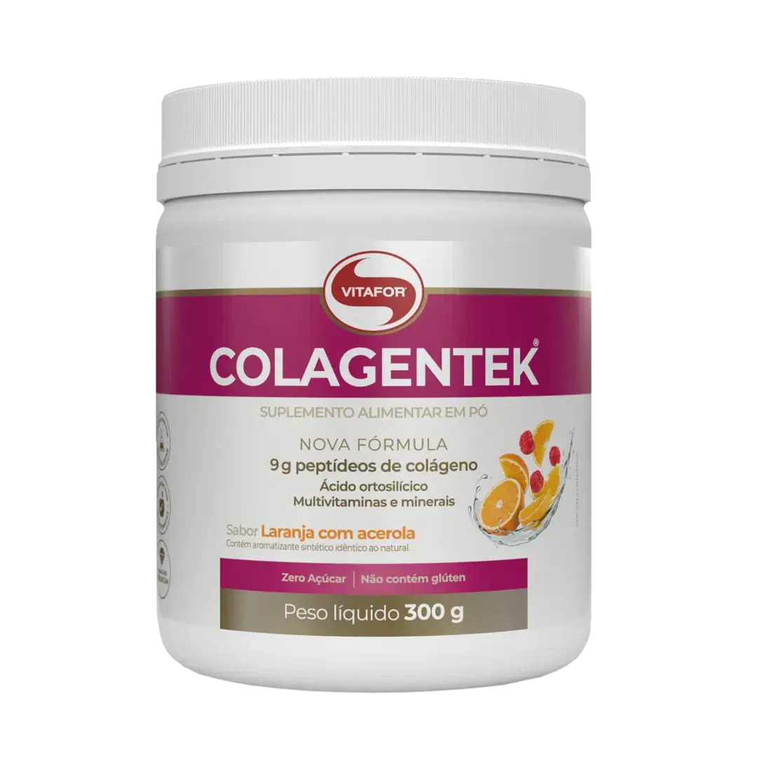 COLAGENTEK POTE 300G LARANJA COM ACEROLA