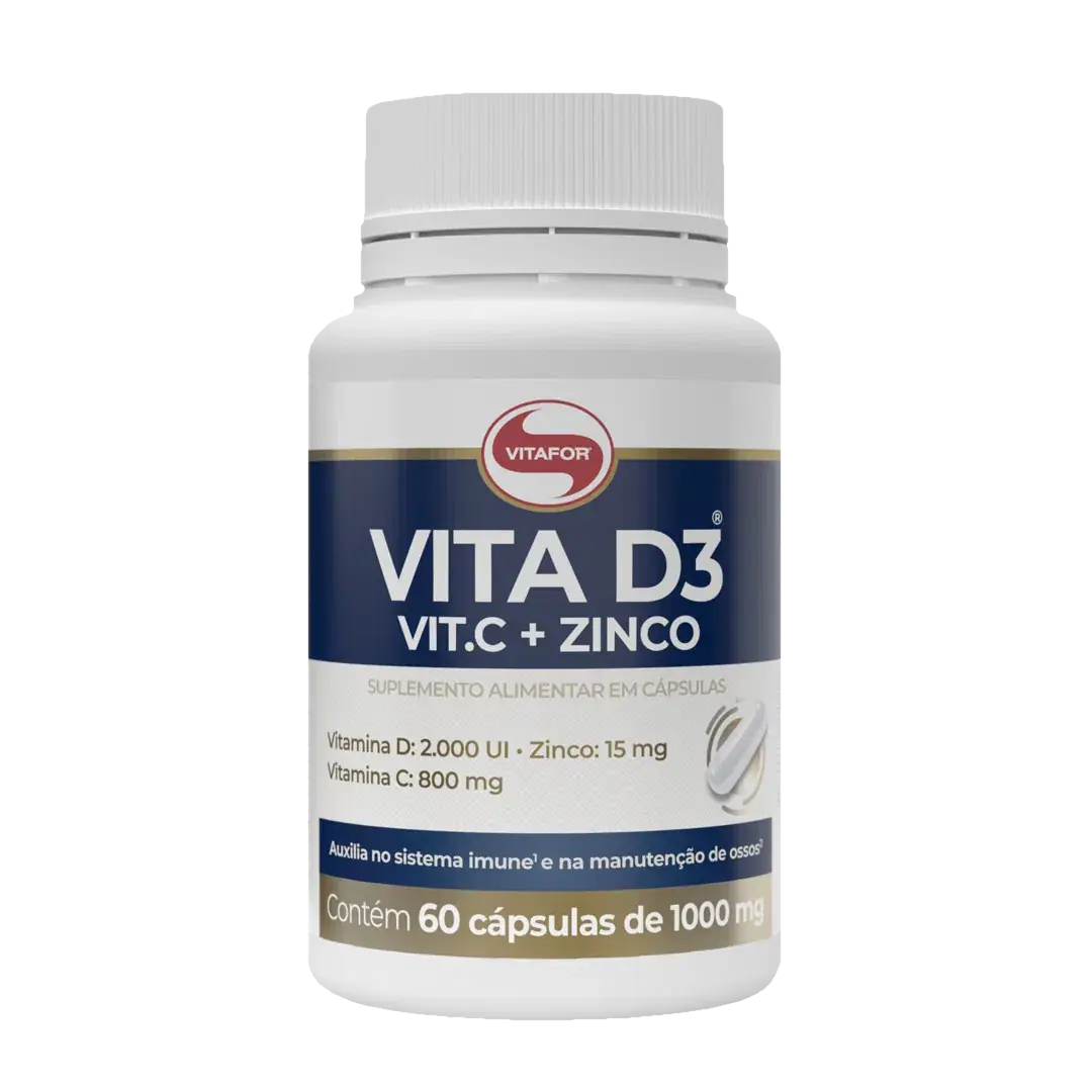 VITAMINA D3 - C - ZINCO - 60 CPS 1000mg