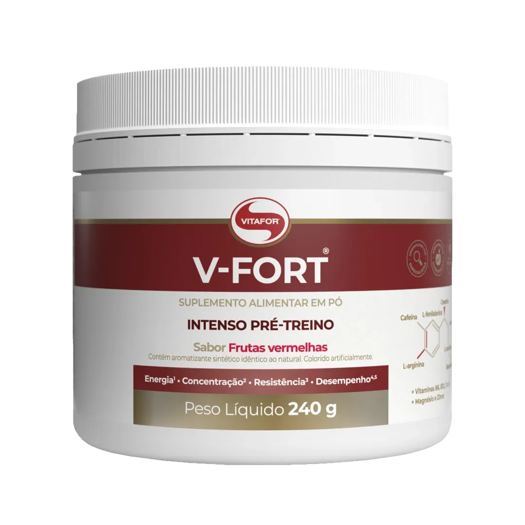 PRÉ TREINO V FORT FRUTAS VERMELHAS 240G