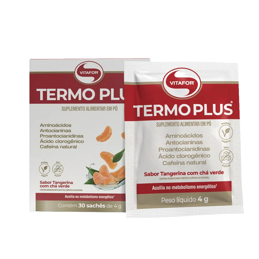 TERMO PLUS 30 SACHES 4G TANGERINA COM CHA VERDE
