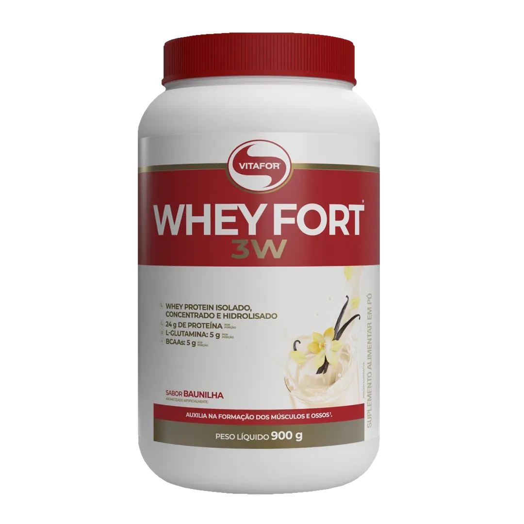 WHEY FORT 3W 900g BAUNILHA