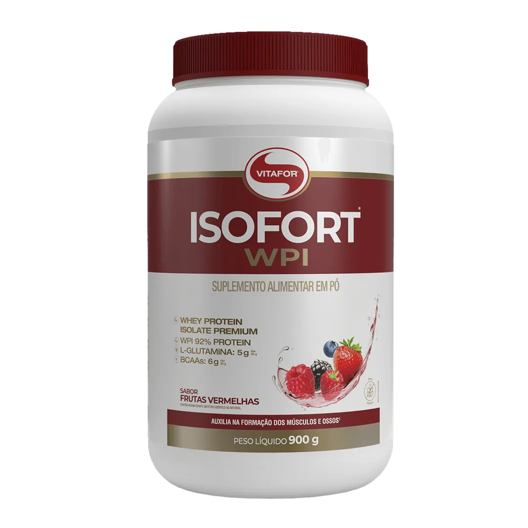 WHEY ISOLADO ISOFORT 900G FRUTAS VERMELHAS